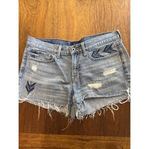 Lucky Brand cut off shorts embroidered size 10